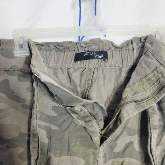 Camo Green Straight Leg Pants by Stitches Olive - Picture 4 of 11
